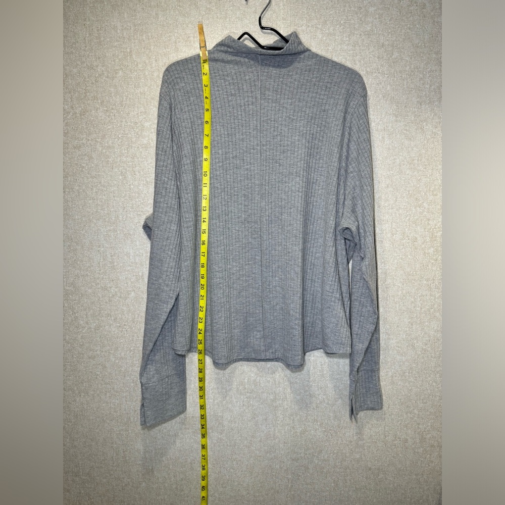 Madewell MWL Long Sleeve Mock Turtleneck Ribbed Shirt Loungewear Size 4X - Picture 6 of 10